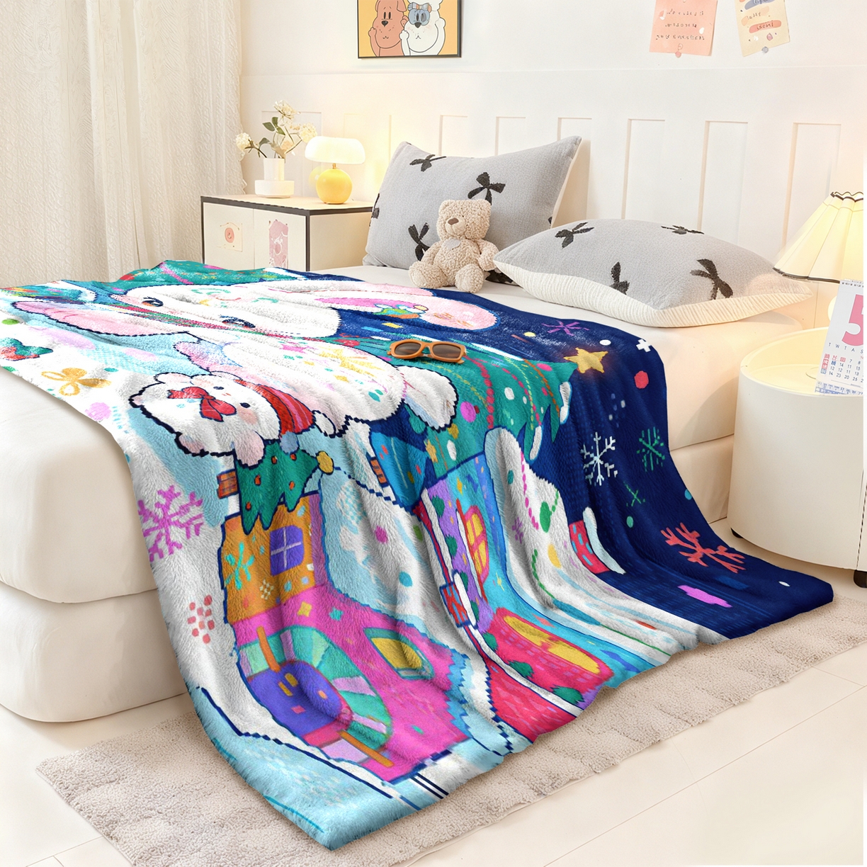 91家纺网 家纺一手货源 找家纺 （总）合纵跨境工厂 一件定制pod模式jit跨境200G牛奶绒毛毯单品一件代发shein亚马逊速卖通24小时发货圣诞系列