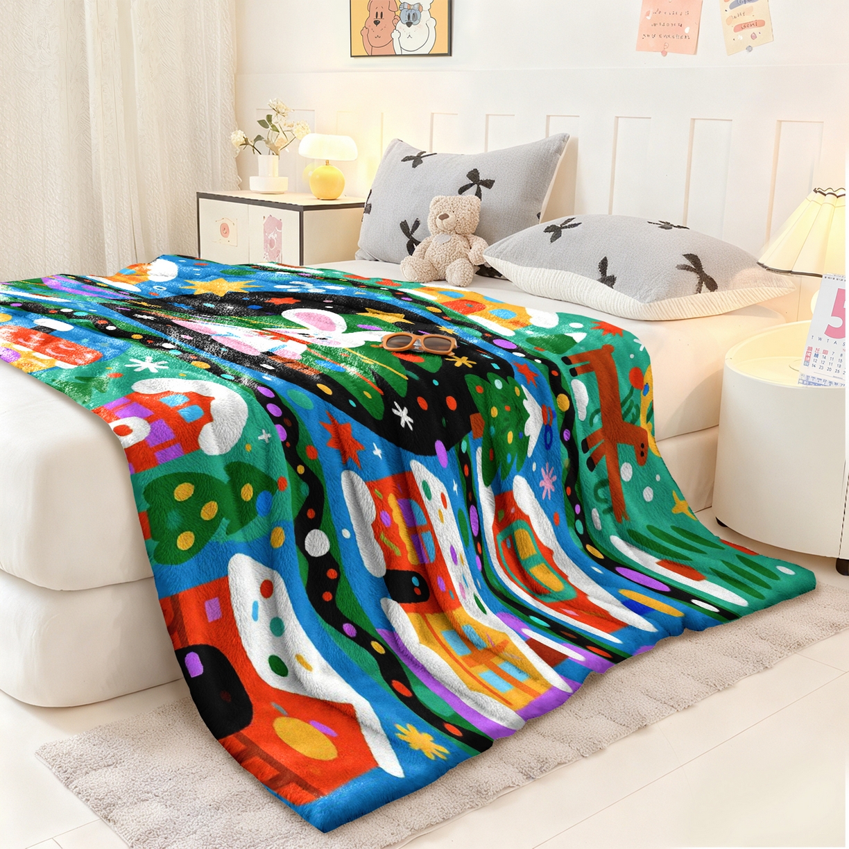 91家纺网 家纺一手货源 找家纺 合纵跨境工厂 一件定制pod模式jit跨境200G牛奶绒毛毯单品一件代发shein亚马逊速卖通24小时发货圣诞系列 02510230015