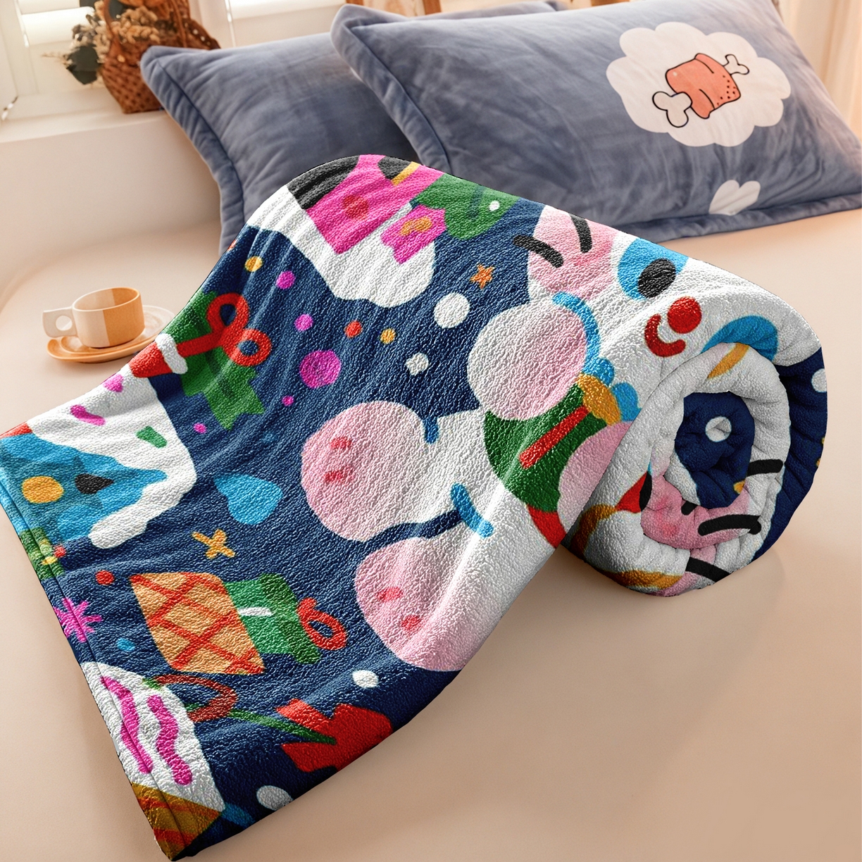 91家纺网 家纺一手货源 找家纺 合纵跨境工厂 一件定制pod模式jit跨境200G牛奶绒毛毯单品一件代发shein亚马逊速卖通24小时发货圣诞系列 02510230018