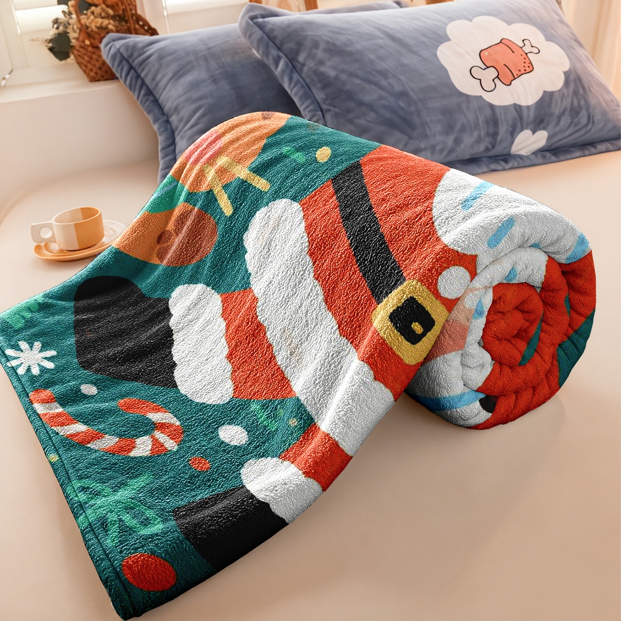 91家纺网 家纺一手货源 找家纺 合纵跨境工厂 一件定制pod模式jit跨境200G牛奶绒毛毯单品一件代发shein亚马逊速卖通24小时发货圣诞系列 02510230019