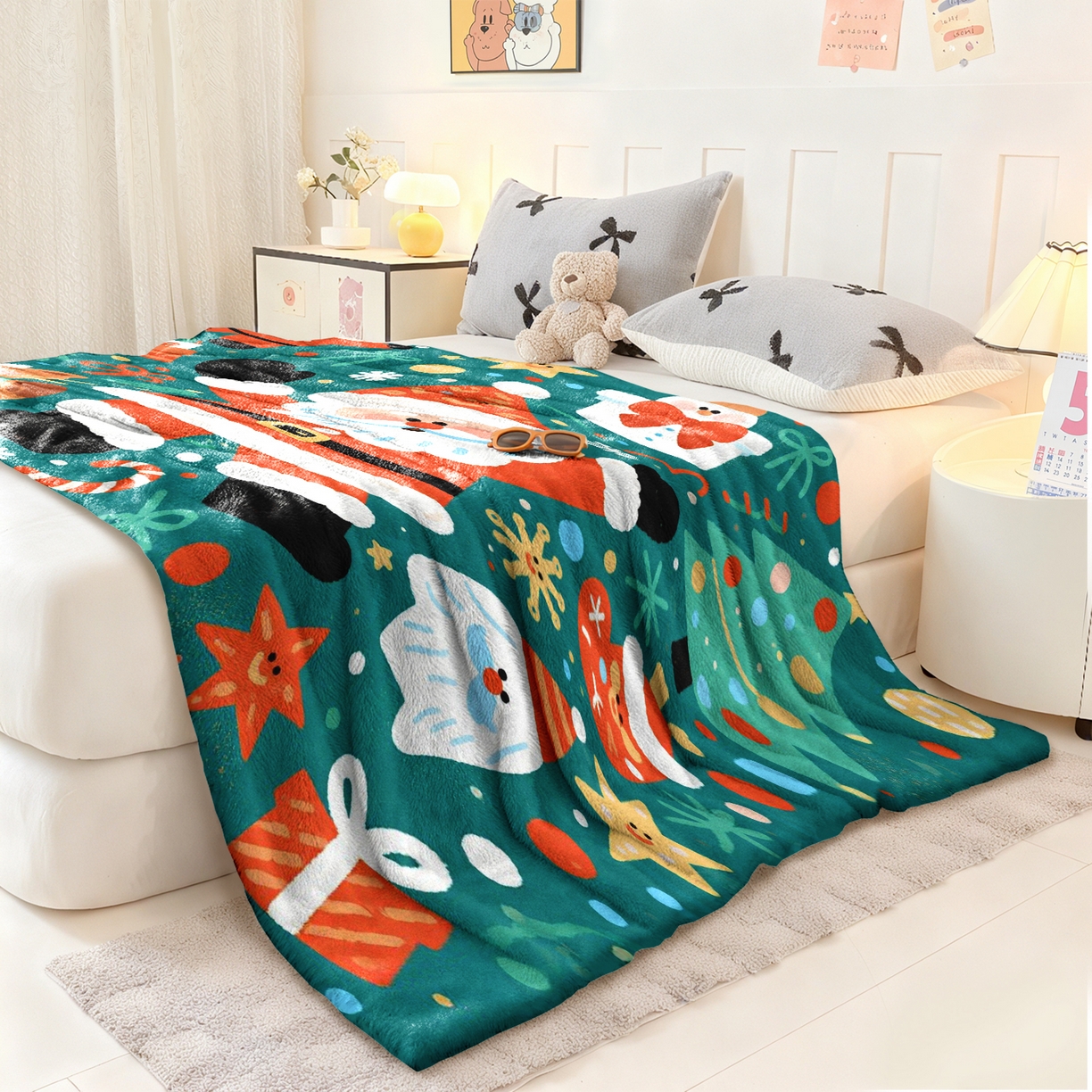 91家纺网 家纺一手货源 找家纺 合纵跨境工厂 一件定制pod模式jit跨境200G牛奶绒毛毯单品一件代发shein亚马逊速卖通24小时发货圣诞系列 02510230019