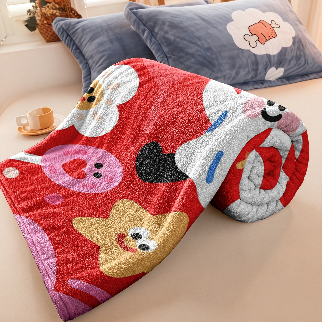 91家纺网 家纺一手货源 找家纺 合纵跨境工厂 一件定制pod模式jit跨境200G牛奶绒毛毯单品一件代发shein亚马逊速卖通24小时发货圣诞系列 02510230020