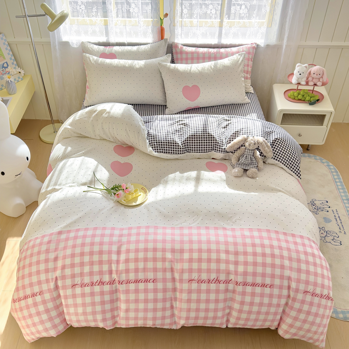 91家纺网 家纺一手货源 找家纺 灿哈 植物羊绒加厚磨毛水洗棉亲肤棉四件套套件单被套