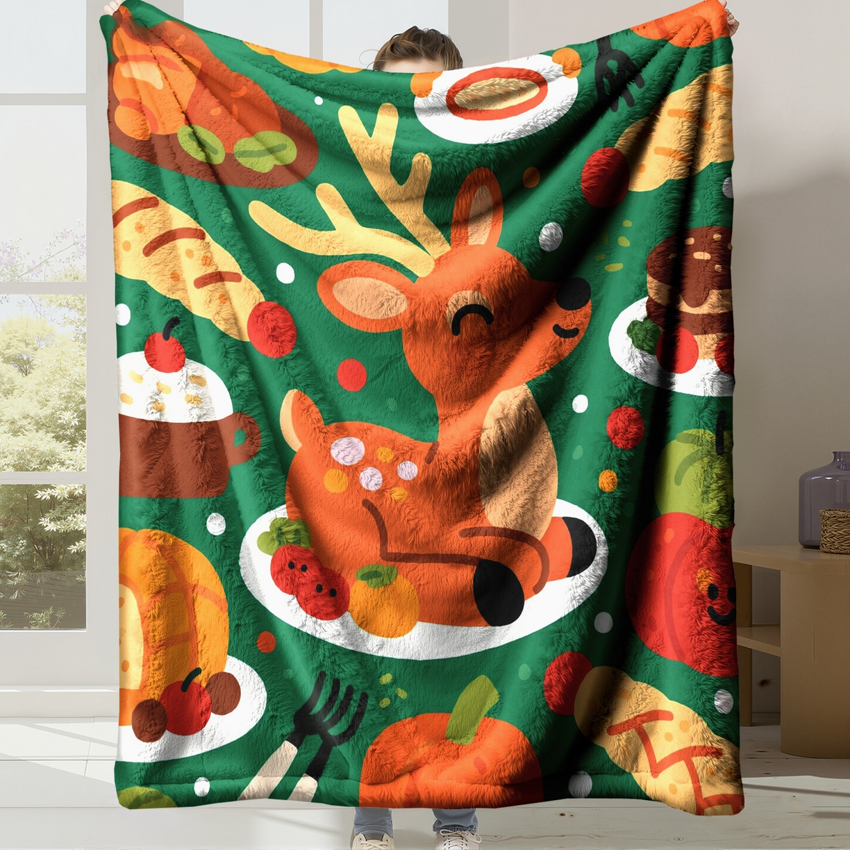 合纵跨境工厂 一件定制pod模式jit跨境200G牛奶绒毛毯单品一件代发shein亚马逊速卖通24小时发货圣诞系列 02510230023