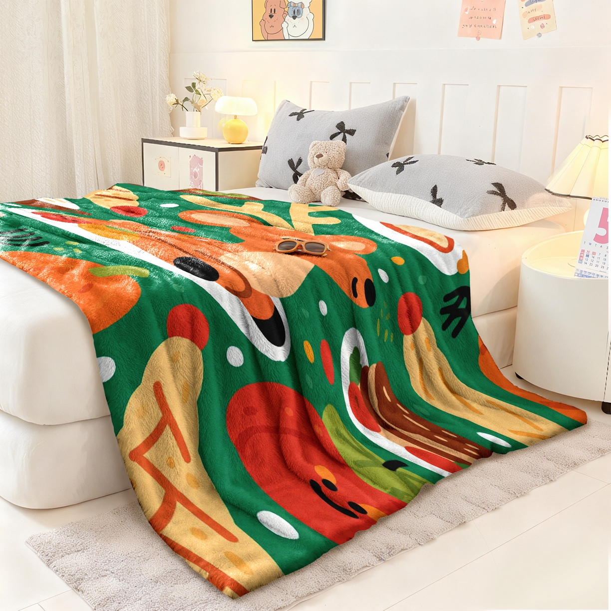 91家纺网 家纺一手货源 找家纺 合纵跨境工厂 一件定制pod模式jit跨境200G牛奶绒毛毯单品一件代发shein亚马逊速卖通24小时发货圣诞系列 02510230023