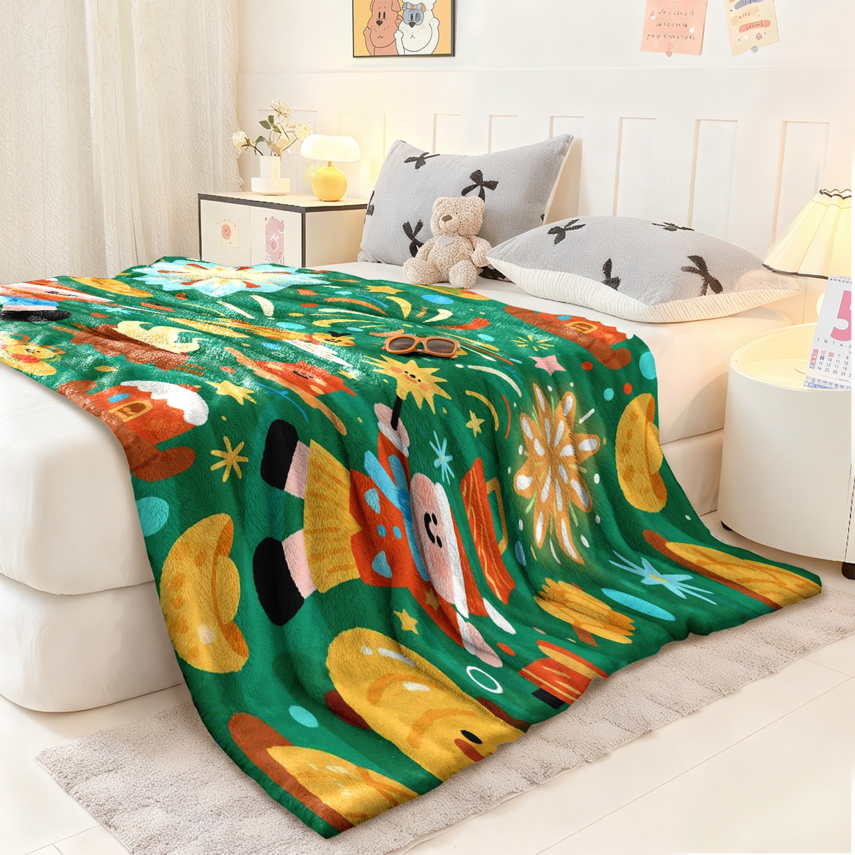 91家纺网 家纺一手货源 找家纺 合纵跨境工厂 一件定制pod模式jit跨境200G牛奶绒毛毯单品一件代发shein亚马逊速卖通24小时发货圣诞系列 02510230029