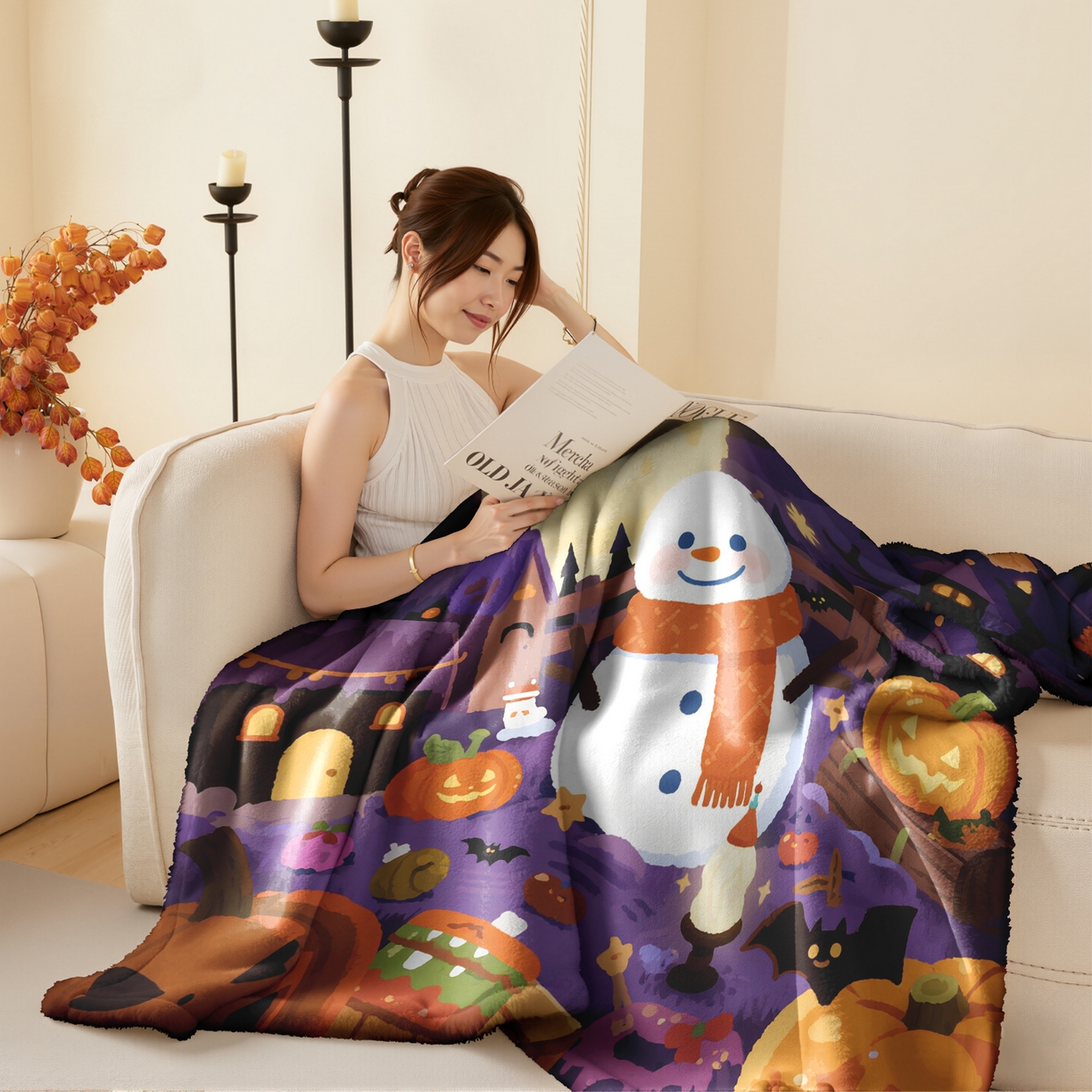 91家纺网 家纺一手货源 找家纺 合纵跨境工厂 一件定制pod模式jit跨境200G牛奶绒毛毯单品一件代发shein亚马逊速卖通24小时发货圣诞系列 02510230030