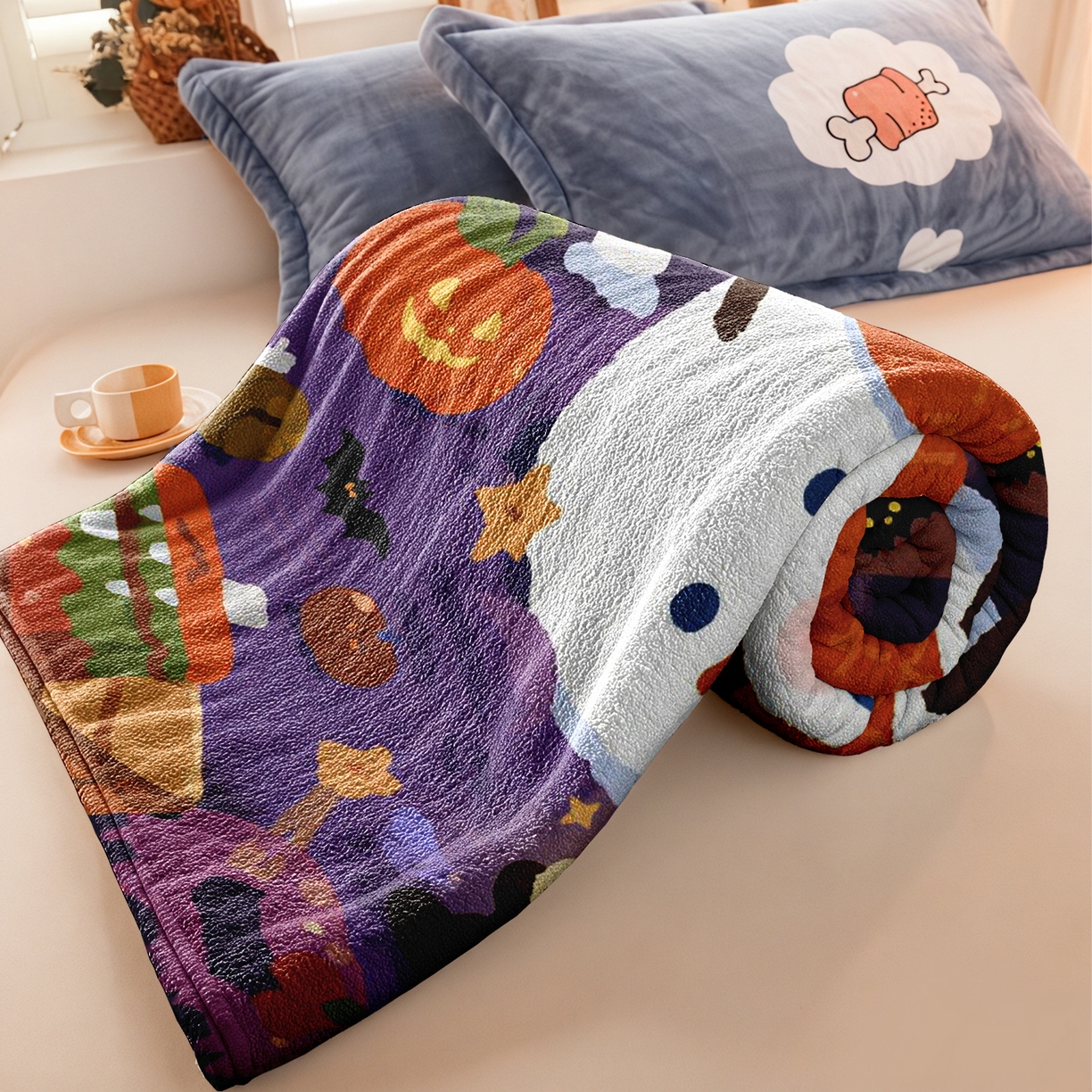 91家纺网 家纺一手货源 找家纺 合纵跨境工厂 一件定制pod模式jit跨境200G牛奶绒毛毯单品一件代发shein亚马逊速卖通24小时发货圣诞系列 02510230030