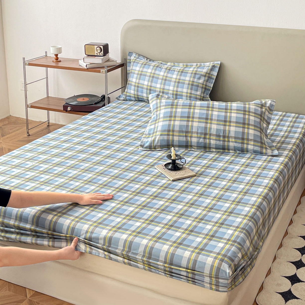 91家纺网 家纺一手货源 找家纺 （总）楠沐家纺 2026新款无印风单层床笠床垫保护套