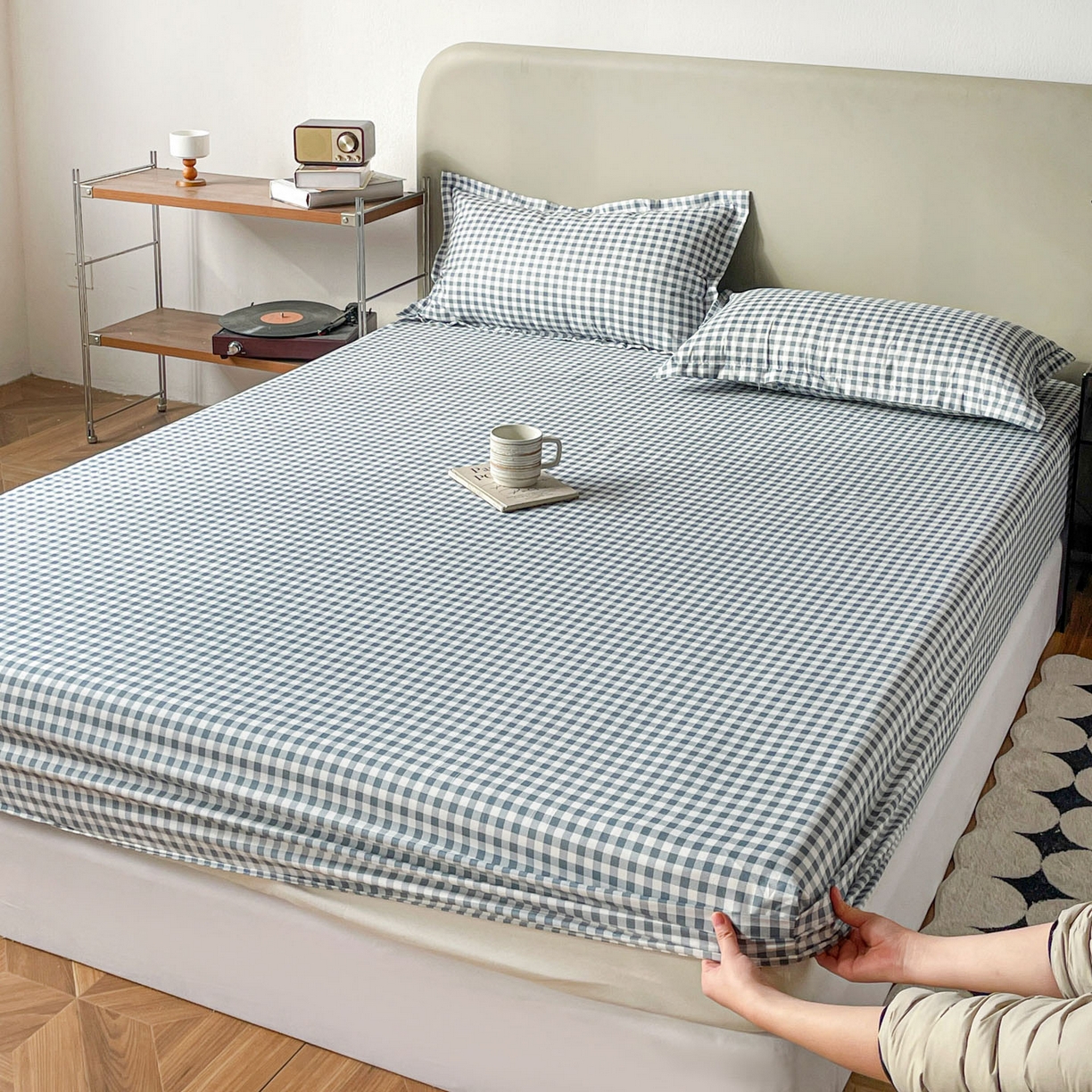 91家纺网 家纺一手货源 找家纺 （总）楠沐家纺 2026新款无印风单层床笠床垫保护套