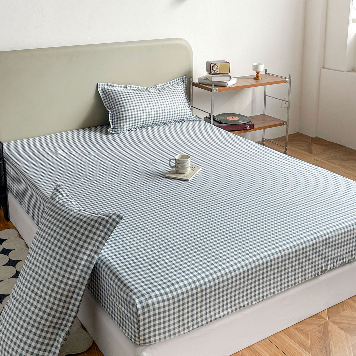 91家纺网 家纺一手货源 找家纺 （总）楠沐家纺 2026新款无印风单层床笠床垫保护套