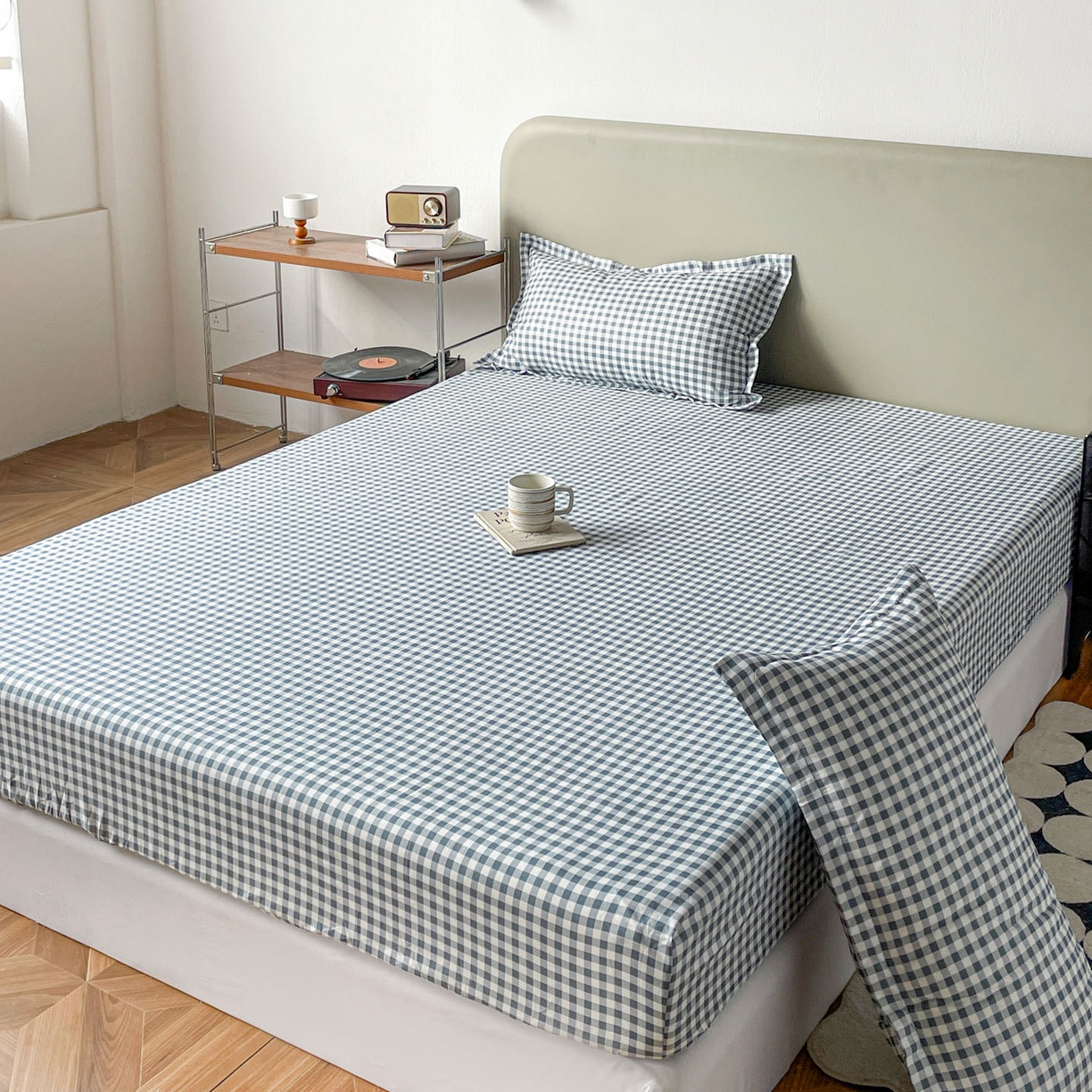 91家纺网 家纺一手货源 找家纺 （总）楠沐家纺 2026新款无印风单层床笠床垫保护套