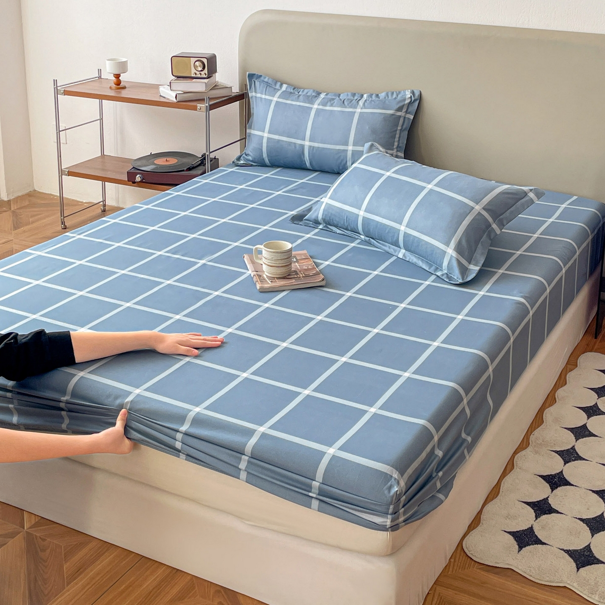 91家纺网 家纺一手货源 找家纺 （总）楠沐家纺 2026新款无印风单层床笠床垫保护套