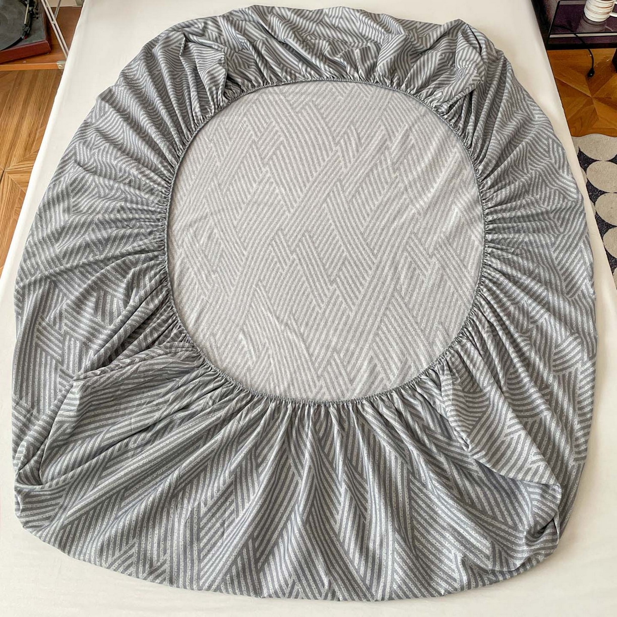 91家纺网 家纺一手货源 找家纺 楠沐家纺 2026新款无印风单层床笠床垫保护套 勒夫