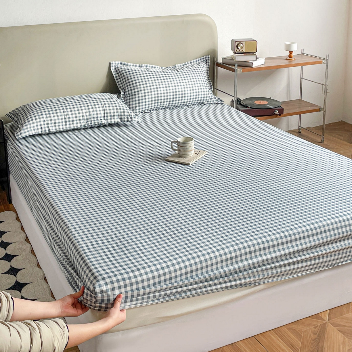 91家纺网 家纺一手货源 找家纺 （总）楠沐家纺 2026新款无印风单层床笠床垫保护套