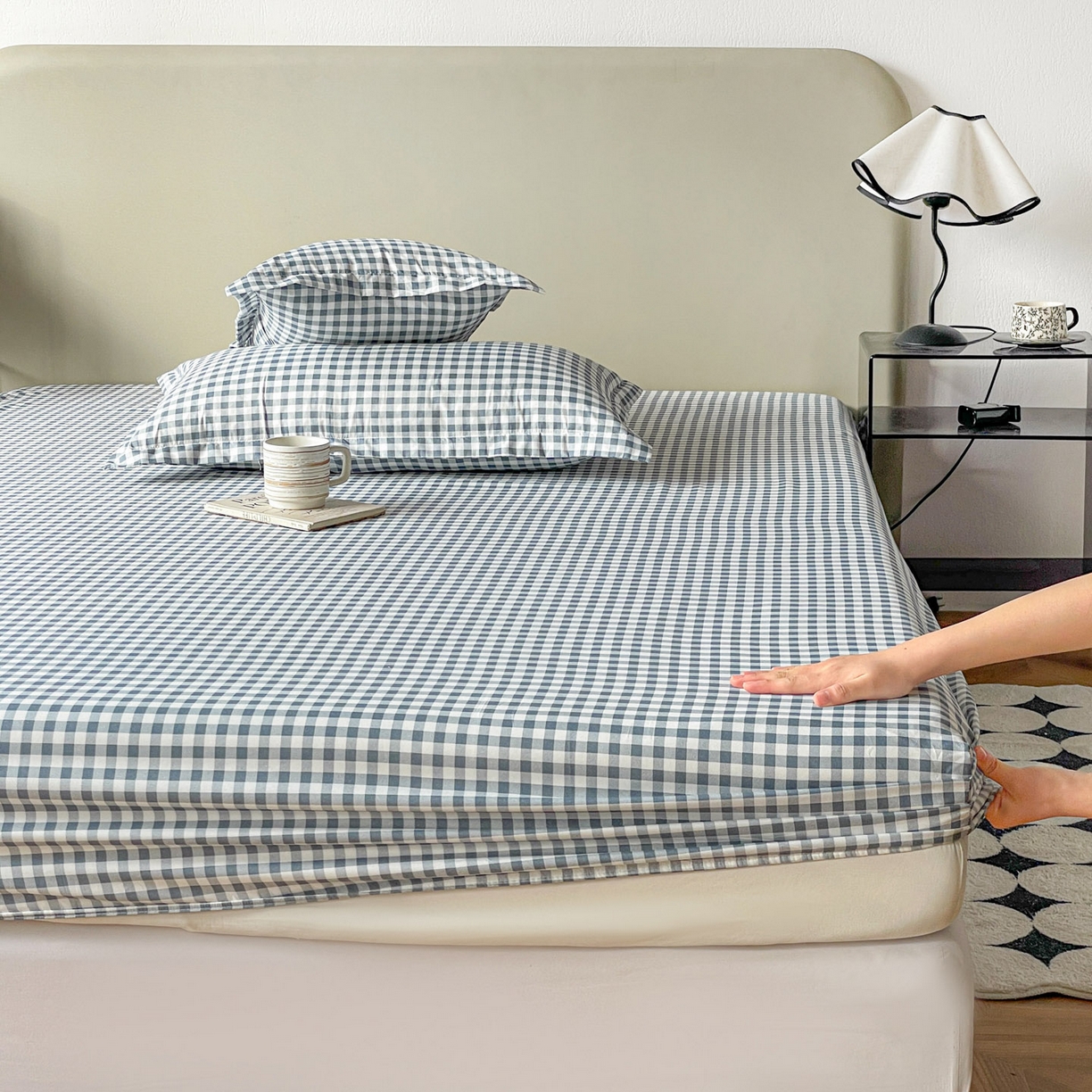 91家纺网 家纺一手货源 找家纺 （总）楠沐家纺 2026新款无印风单层床笠床垫保护套