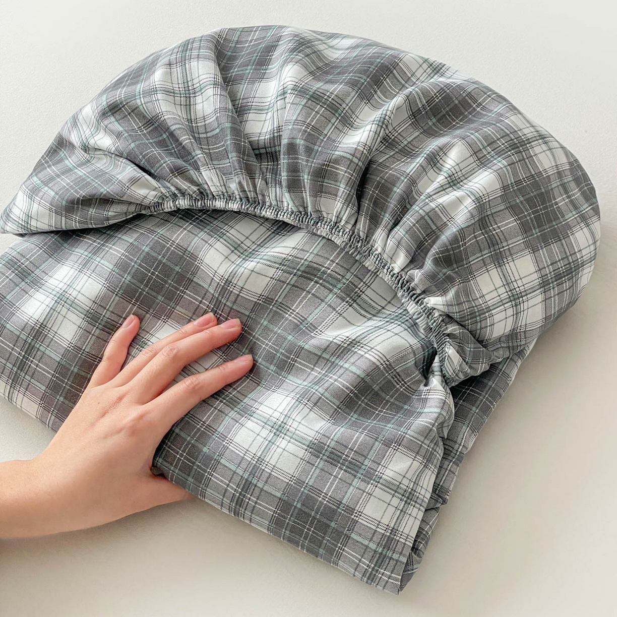 91家纺网 家纺一手货源 找家纺 楠沐家纺 2026新款无印风单层床笠床垫保护套 洛可可灰