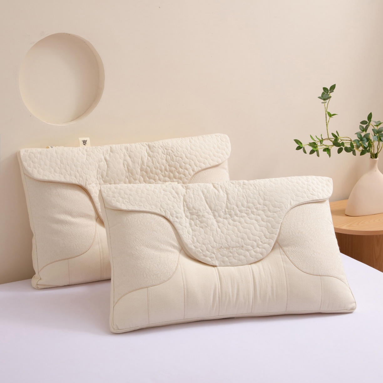 91家纺网 家纺一手货源 找家纺 （总）yyds网供 2025新款丝羽枕头全棉麻纯棉亚麻功能枕芯可叠加汗巾层可拆卸整头枕枕芯