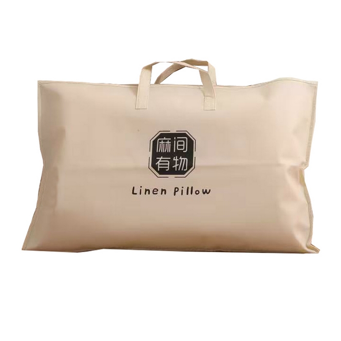 91家纺网 家纺一手货源 找家纺 （总）yyds网供 2025新款棉麻深睡枕芯纯棉亚麻混纺面料整头刺绣天然抑菌全棉麻枕头枕芯