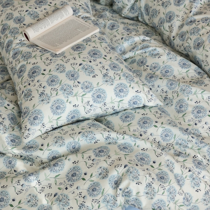 91家纺网 家纺一手货源 找家纺 棉眠 2026新款全棉纯棉印花四件套 初雪