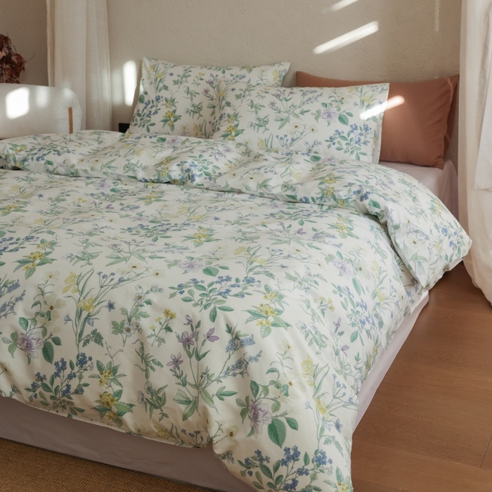 棉眠 2026新款全棉纯棉印花四件套 春野