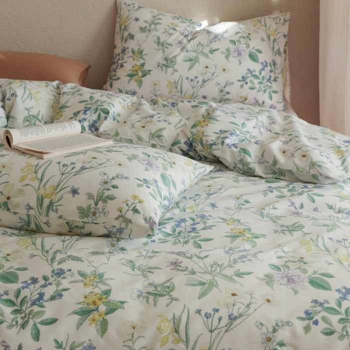 91家纺网 家纺一手货源 找家纺 棉眠 2026新款全棉纯棉印花四件套 春野