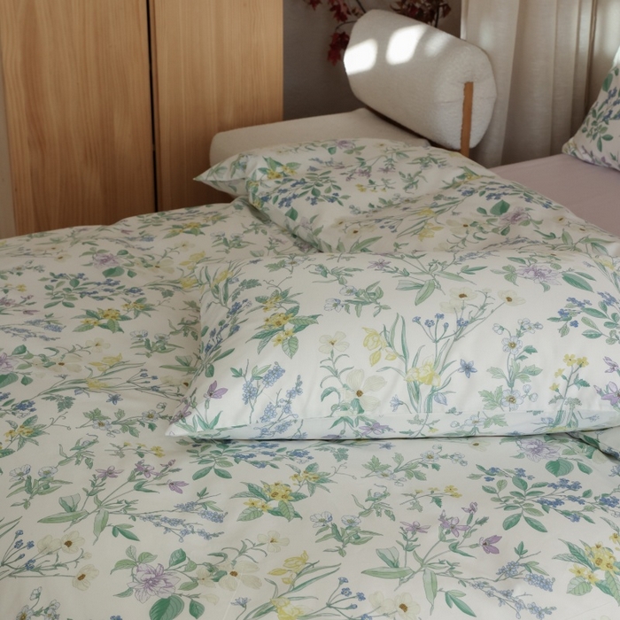 91家纺网 家纺一手货源 找家纺 棉眠 2026新款全棉纯棉印花四件套 春野