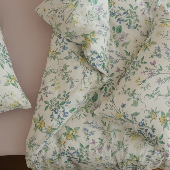 91家纺网 家纺一手货源 找家纺 棉眠 2026新款全棉纯棉印花四件套 春野