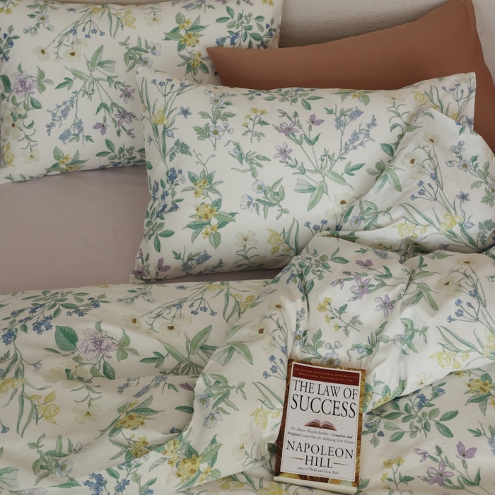 91家纺网 家纺一手货源 找家纺 棉眠 2026新款全棉纯棉印花四件套 春野