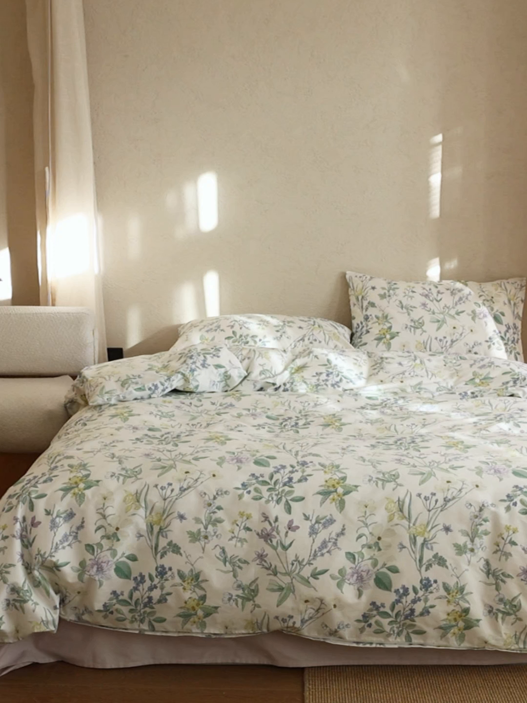 91家纺网 家纺一手货源 找家纺 棉眠 2026新款全棉纯棉印花四件套 春野