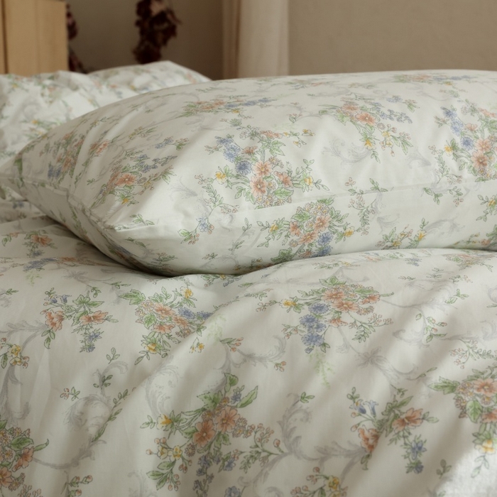 91家纺网 家纺一手货源 找家纺 棉眠 2026新款全棉纯棉印花四件套 此间春色