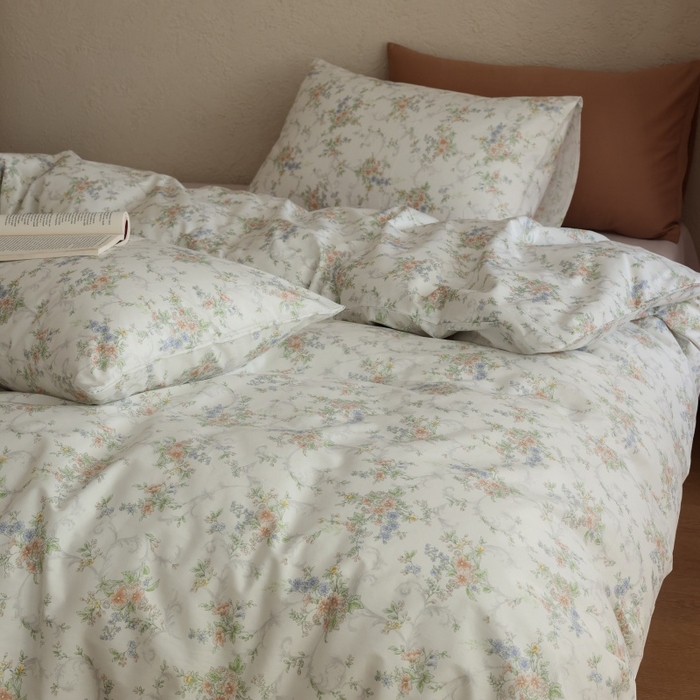 91家纺网 家纺一手货源 找家纺 棉眠 2026新款全棉纯棉印花四件套 此间春色