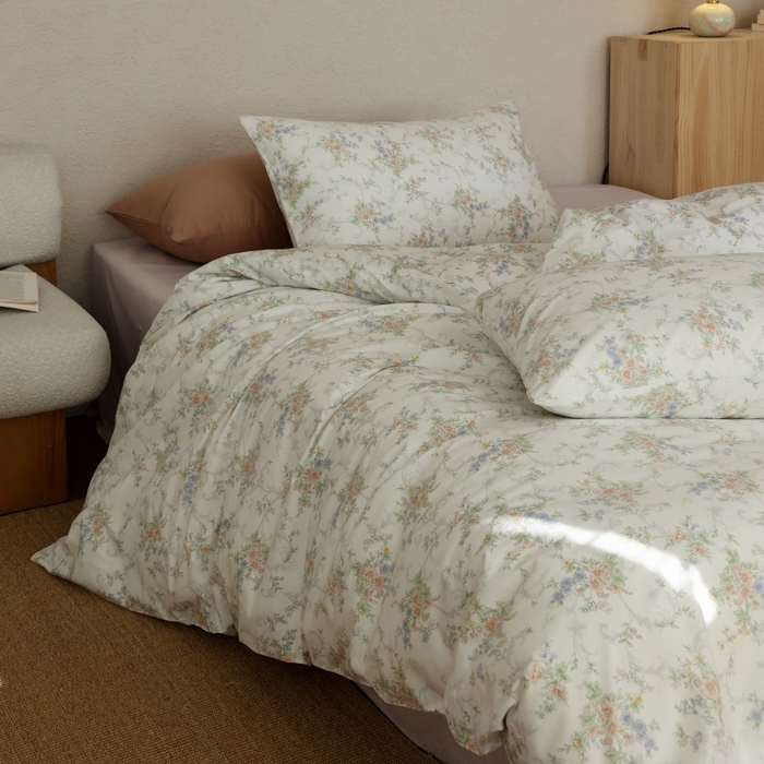 91家纺网 家纺一手货源 找家纺 棉眠 2026新款全棉纯棉印花四件套 此间春色