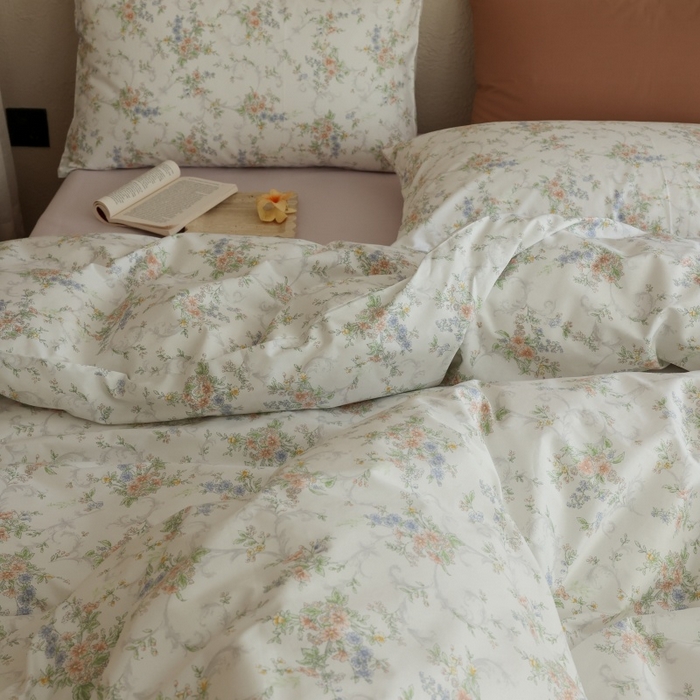 91家纺网 家纺一手货源 找家纺 棉眠 2026新款全棉纯棉印花四件套 此间春色