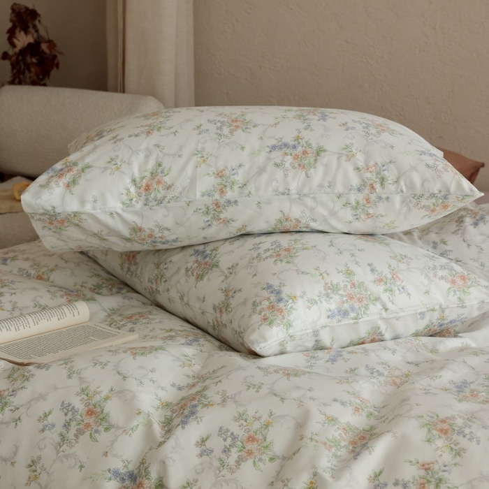 91家纺网 家纺一手货源 找家纺 棉眠 2026新款全棉纯棉印花四件套 此间春色