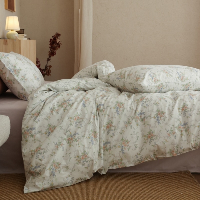 91家纺网 家纺一手货源 找家纺 棉眠 2026新款全棉纯棉印花四件套 此间春色