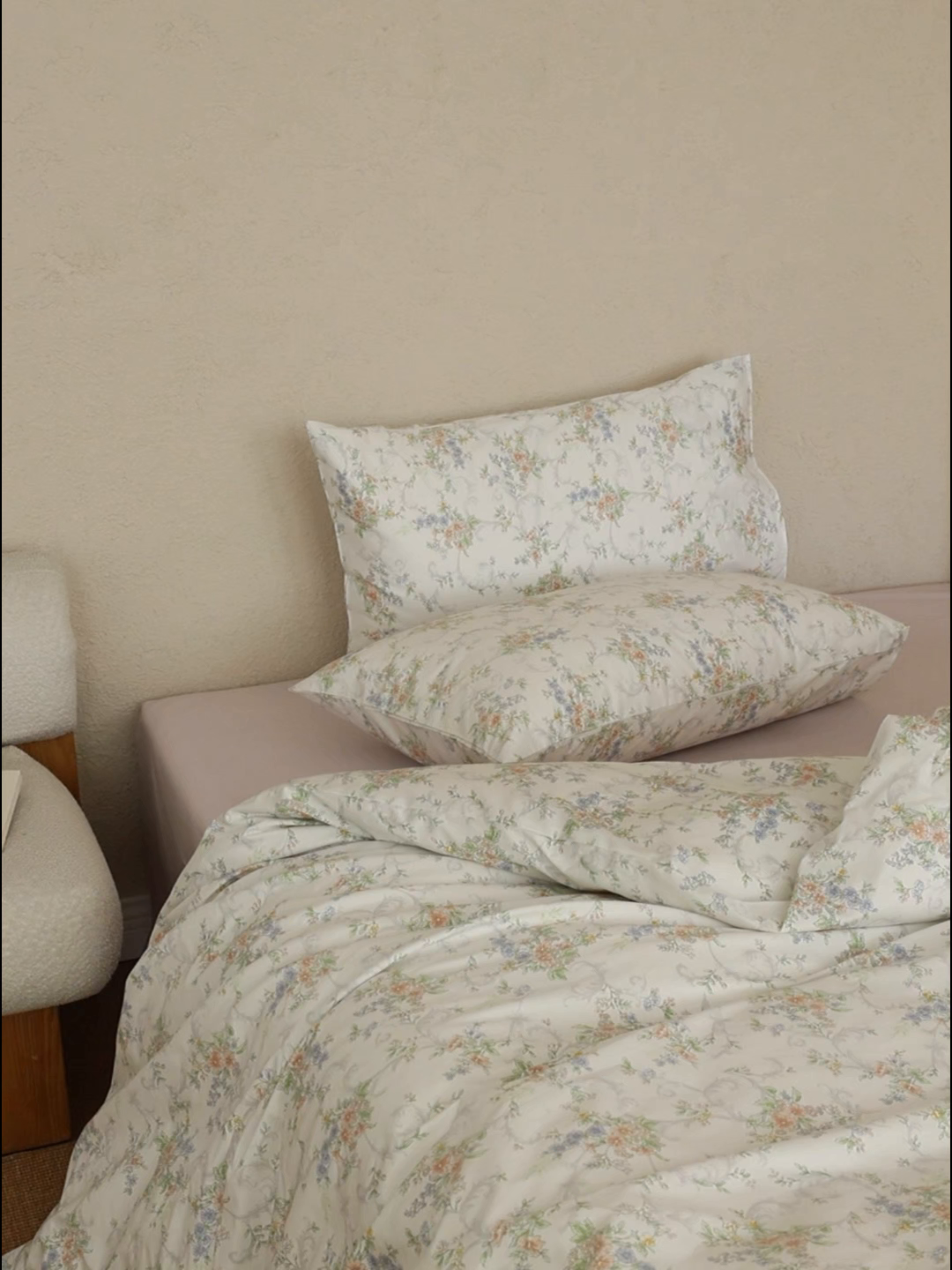 91家纺网 家纺一手货源 找家纺 棉眠 2026新款全棉纯棉印花四件套 此间春色