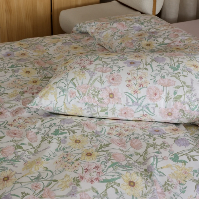 91家纺网 家纺一手货源 找家纺 棉眠 2026新款全棉纯棉印花四件套 芳菲集