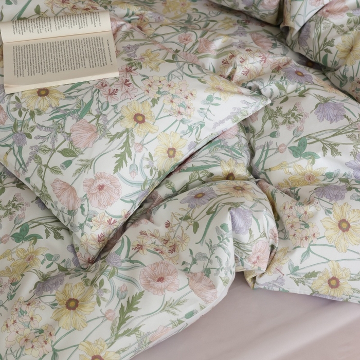 91家纺网 家纺一手货源 找家纺 棉眠 2026新款全棉纯棉印花四件套 芳菲集