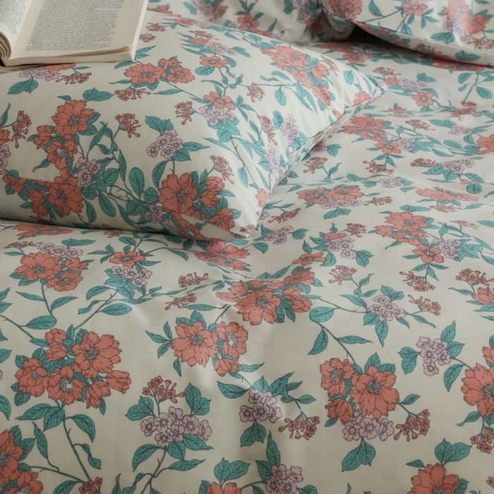 91家纺网 家纺一手货源 找家纺 棉眠 2026新款全棉纯棉印花四件套 粉黛