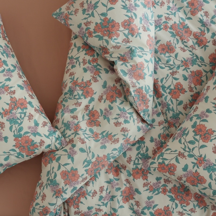 91家纺网 家纺一手货源 找家纺 棉眠 2026新款全棉纯棉印花四件套 粉黛