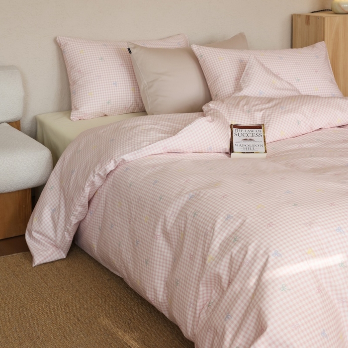 91家纺网 家纺一手货源 找家纺 棉眠 2026新款全棉纯棉印花四件套 海盐点点