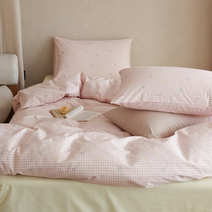 91家纺网 家纺一手货源 找家纺 棉眠 2026新款全棉纯棉印花四件套 海盐点点