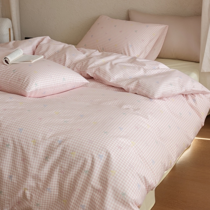 91家纺网 家纺一手货源 找家纺 棉眠 2026新款全棉纯棉印花四件套 海盐点点