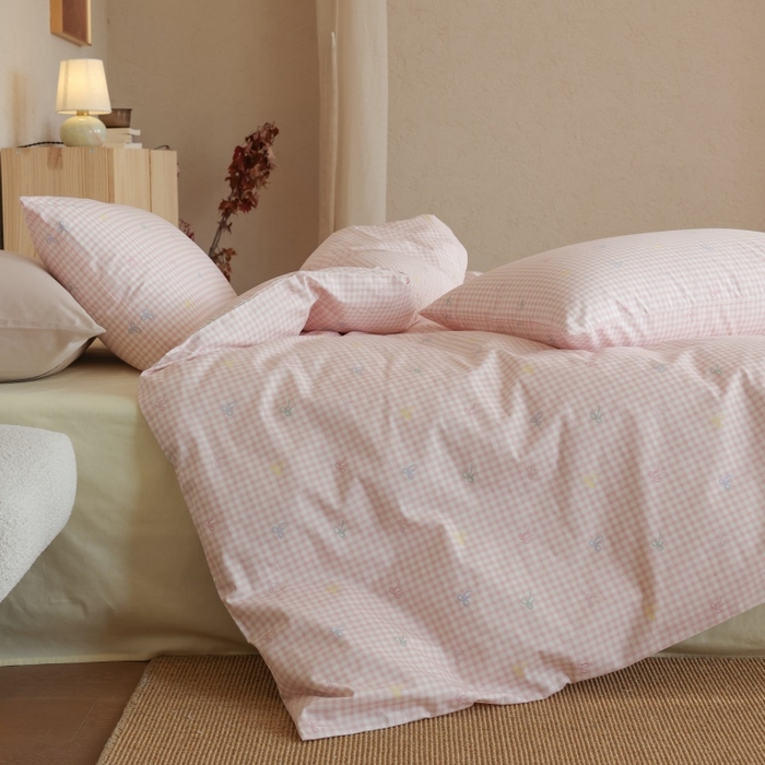 91家纺网 家纺一手货源 找家纺 棉眠 2026新款全棉纯棉印花四件套 海盐点点