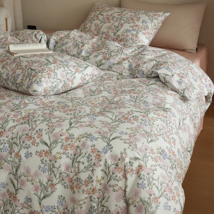 91家纺网 家纺一手货源 找家纺 棉眠 2026新款全棉纯棉印花四件套 花海