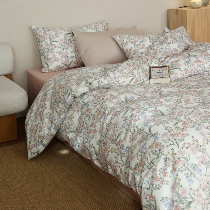 91家纺网 家纺一手货源 找家纺 棉眠 2026新款全棉纯棉印花四件套 花海