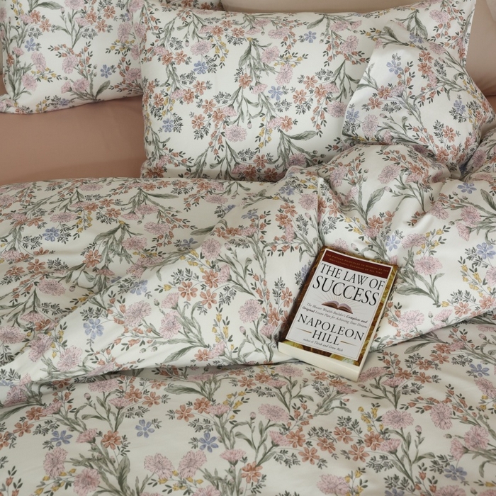 91家纺网 家纺一手货源 找家纺 棉眠 2026新款全棉纯棉印花四件套 花海