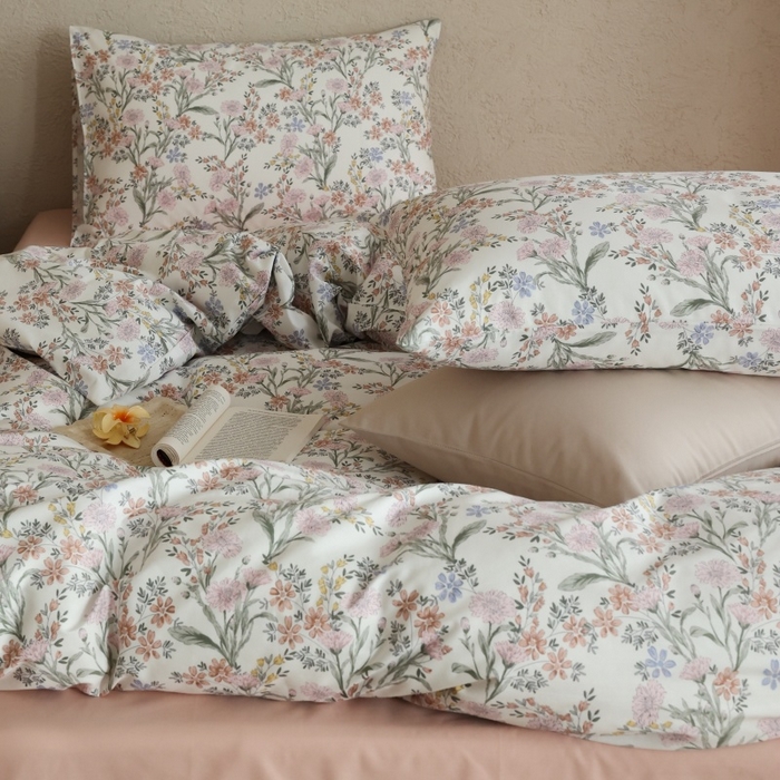 91家纺网 家纺一手货源 找家纺 棉眠 2026新款全棉纯棉印花四件套 花海