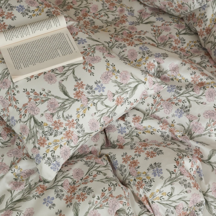 91家纺网 家纺一手货源 找家纺 棉眠 2026新款全棉纯棉印花四件套 花海